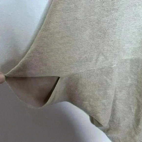 Oversized long open style chunky cardigan One Size Tan Batwing Sleeve Khaki - Picture 6 of 6